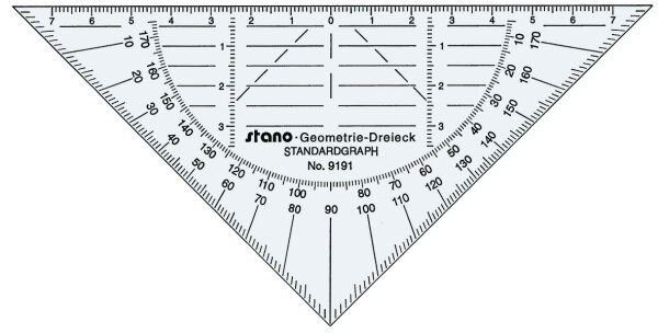 Biegsames Geo-Dreieck klein, 16cm