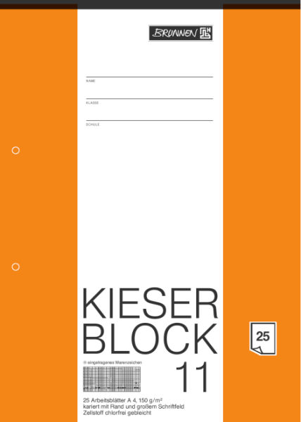 Kieser Nr. 11 kariert, Rand u. Schriftfeld